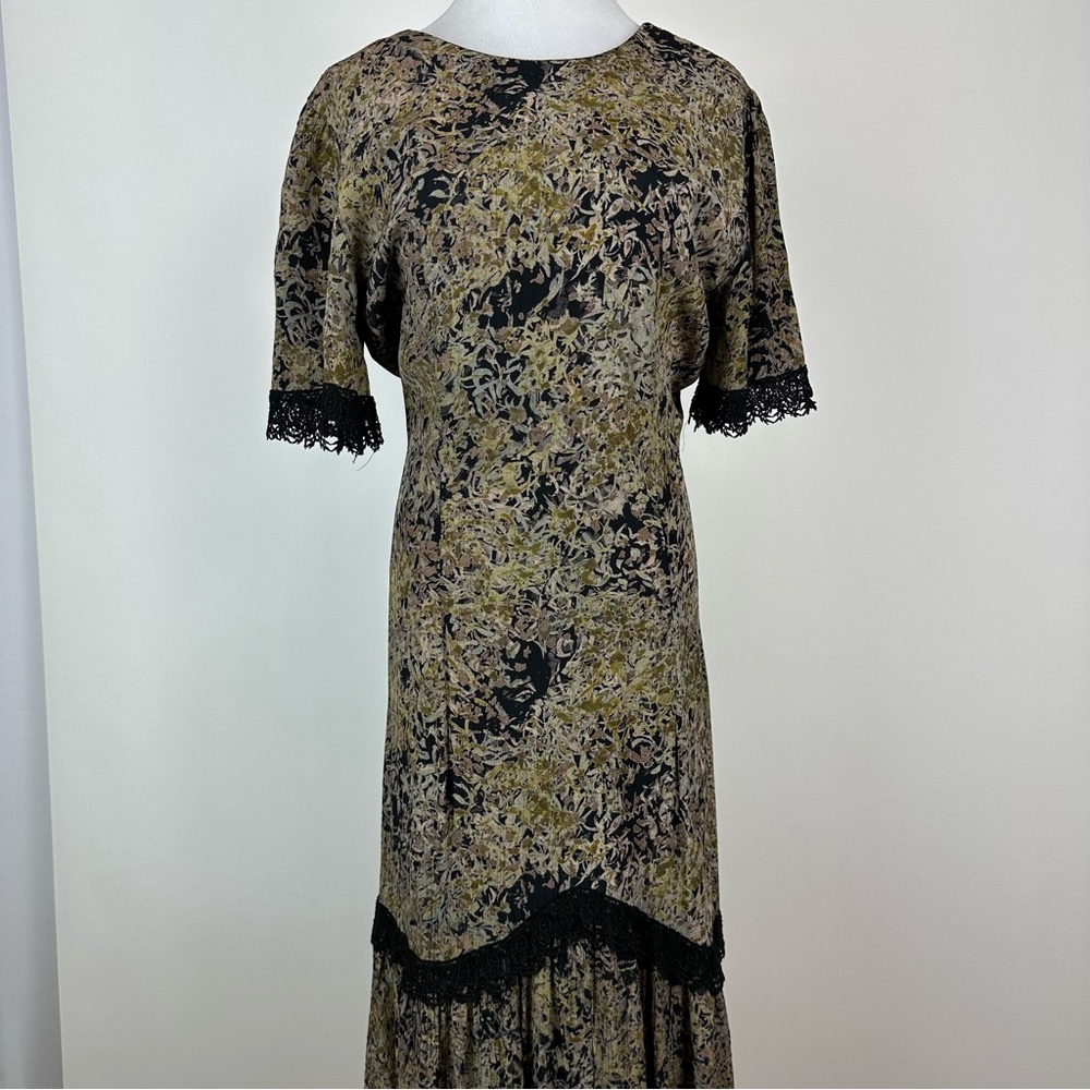 Vintage Jane Singer Lace Trim Dress Size 8
